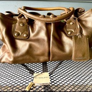 Burberry gold tote bag